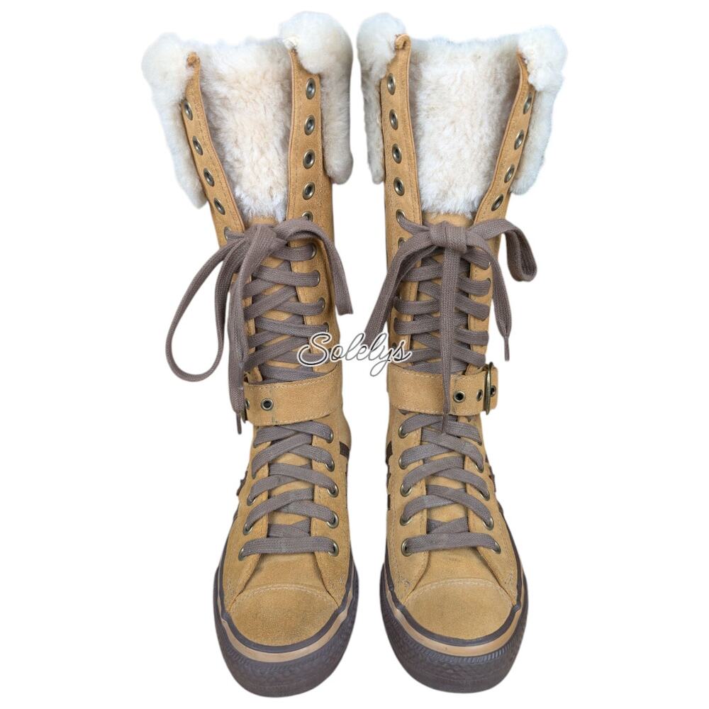 Converse 2005 Star 70 Vintage XXHI Suede Knee High Buckle Sneaker Boot 7.5 Rare